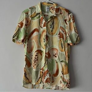 Zara Men's Fruit Button Down Shirt Large